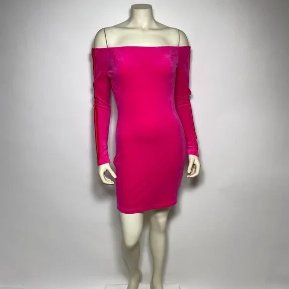 ADIDAS x IVY PARK Pink Velour Dress 'Heart Drop' - Picture 3 of 10